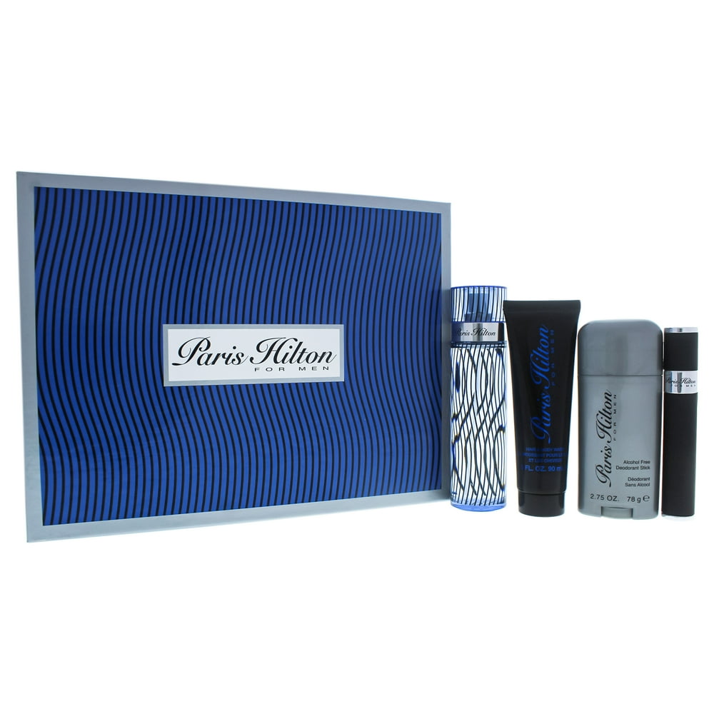 for Men 4 Pc Gift Set 3.4oz EDT Spray, 0.34oz EDT Spray