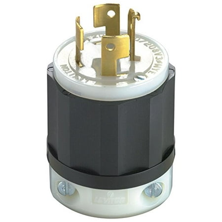 Leviton 7411-C 20-Amp, 120/208-Volt, 3PY, Locking Plug, Industrial