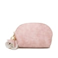 thumbnail image 2 of Qarigey Cartera para niña, llavero con borla de flores, documento, pasaporte, monedero, cambio de tarjeta de crédito, bolsa organizadora con Carteras Rosado, 2 of 6