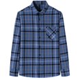 thumbnail image 1 of XDZJLR Men Shirts Long Sleeved Pure Wool Plaid Plus Size Fashion Tops, 1 of 5