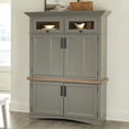 thumbnail image 2 of Pemberly Row Contemporary Wood Workstation with LED Light in Gray, 2 of 8