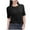 Black, variant on Admvng Tops For Women Trendy Casual Solid Color 1/2 Sleeve Round-Neck T-shirt Home Blouses M-2XL