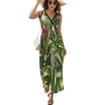thumbnail image 3 of Jungle Parrot Pattern Sleeveless Dress Dresses for wedding party women's evening dresses, 3 of 7