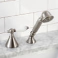 thumbnail image 3 of Kingston Brass KSK2368PLTR Deck Mount Hand Shower with Diverter for Roman Tub Faucet, Brushed Nickel, 3 of 5