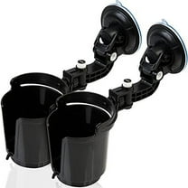 Zone Tech Recessed Folding Car Seat Cup Holder Drink Holder Car Accessories, Black 2-Pack