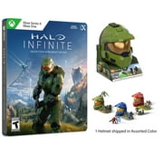 Halo Infinite Collector’s Steelbook® Edition + Mega Construx Assorted Color Halo Helmet, Microsoft, Xbox Series X, Xbox One