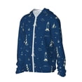 thumbnail image 3 of Goofa Lighthouses and Anchors Printed Women's UPF 50+ Sun Protection Hoodie Jacket Lightweight Long Sleeve Sun Shirt for Women with Pocket Hiking Outdoor-Small, 3 of 9
