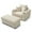 Beige, variant on Aukfa 43" Chaise Lounge w/ 2 Cupholders and USB Ports, Storage Ottoman, Chenille, Black