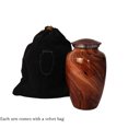 thumbnail image 2 of Brown Marble Finish Large Adult Cremation Urn for Human Ashes — With Velvet Bag, 2 of 2