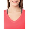 thumbnail image 4 of Athletic Works Women's Active Texture Knit V-Neck Tee, Sizes XS-XXXL, 4 of 4