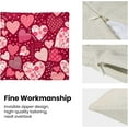 thumbnail image 5 of Valentine''s Day Pillow Covers 18x18 Set of 2, Pink Hearts Throw Pillows Linen Anniversary Wedding Cushion Case Valentine''s Day Decorations for Home Sofa Couch Outdoor, 5 of 6