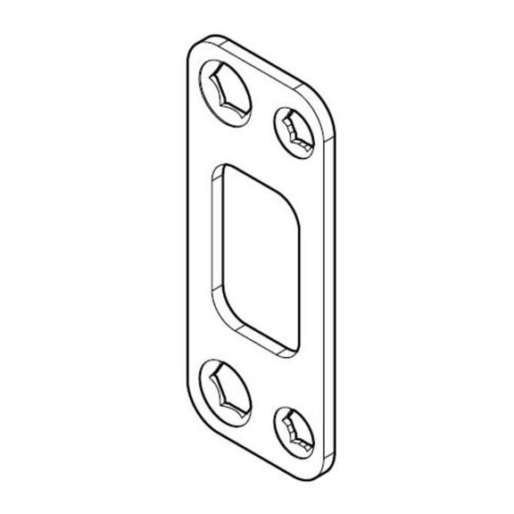 Baldwin 8BR0406003 Round Corner Strike for Deadbolt, Venetian Bronze