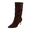 Chocolate, variant on Cushionaire Women's Porsha Slouchy Vegan Suede Mid-Calf Scrunch Boot with Pointed Toe, Memory Foam & 3-Inch Heel | Wide Widths Available