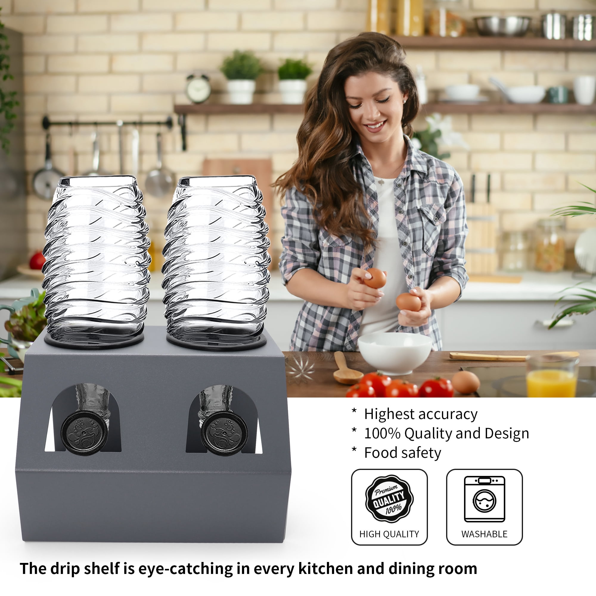 Bottle Drip Rack Yafan Bottle Stand, Stainless Steel Bottle Drying Rack for Soda Stream ...