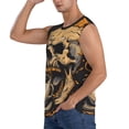 thumbnail image 3 of Lsque Grim Coffee Skull Print Men's Cotton Blend Sleeveless Muscle Shirts (S-3XL)- Moisture Wicking, Odor Protection, UPF 30+,X-Large, 3 of 8