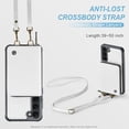thumbnail image 5 of Compatible With Samsung Galaxy S23 Phone Case Zipper Card Pocket Kicktstand Crossbody Strap PU Leather Shock-absorbent Anti-Fingerprint Lightweight Luxury Plain Cover for Men or Women,White, 5 of 9