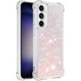 thumbnail image 2 of Slim Fit Phone Case for Samsung Galaxy S23 FE, Glitter Liquid Quicksand Effect Silicone Soft TPU Case with Camera Lens and Screen Protection Case for Galaxy S23 FE,LSWT Pink, 2 of 7