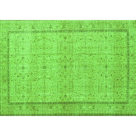Ahgly Company Indoor Rectangle Persian Green Traditional Area Rugs, 5' x 7'