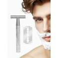 thumbnail image 4 of Waysh Trousse de Rasage Classique, Argent, avec Support et Lames, 4 of 6