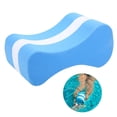 thumbnail image 2 of Tabla de natación EVA con clip para piernas para niños y adultos, tabla flotante para entrenamiento en piscina, para principiantes, color azul y blanco, 2 of 9