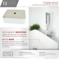 thumbnail image 3 of Stylish Vessel 18 ¾"Wx 14 ½"D White Porcelain Rectangular Bathroom Sink P-223W, 3 of 10