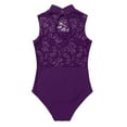 thumbnail image 4 of Sholeno Kids Girls Sleeveless Gymnastics Leotard One Piece Tank Tops Ballet Dancewear Bodysuit Purple 9-10, 4 of 7