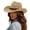 Beige, variant on OOOUM Breathable Cowboy Hat For Men Women Woven Band Metal Charms Sun Hat Festival Outdoor Vacation Cowgirl Hat Navy