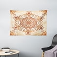 thumbnail image 1 of Vintage Tapestry, Ornamental Abstract Floral Pattern Swirled Damask Flower Baroque Illustration, Wall Hanging for Bedroom Living Room Dorm Decor, 60W X 40L Inches, Redwood Peach, by Ambesonne, 1 of 2