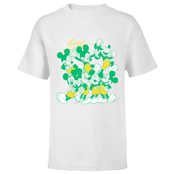 Disney Mickey Mouse Retro Classic Poses - Short Sleeve T-Shirt for Kids - Customized-White
