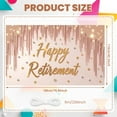 thumbnail image 2 of Pink  Retirement Banner Pastel Balloons Happy Retirement Display Silver Stars Golden Fireworks Celebration Backdrop for Retirement Party Farewell Celebration Indoor Decoration, 2 of 8