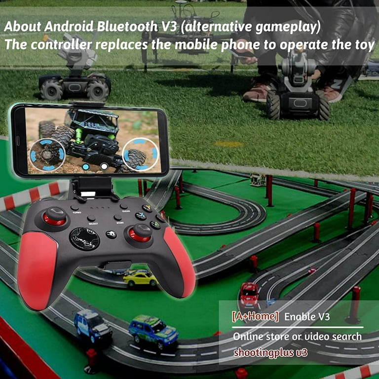 Mobile Phone Bluetooth Gamepad Joystick Controller,Dual Shock and Xbox  Wireless Gaming Controllers for iPhone/Android/PC/Mac/Switch,USB Wireless  Receiver,Turbo,Dual Vibration 