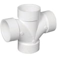 thumbnail image 1 of Charlotte Pipe & Foundry PVC004281000HA PVC Double Sanitary Tee, 3 x 3 x 3 x 3 in., 1 of 2