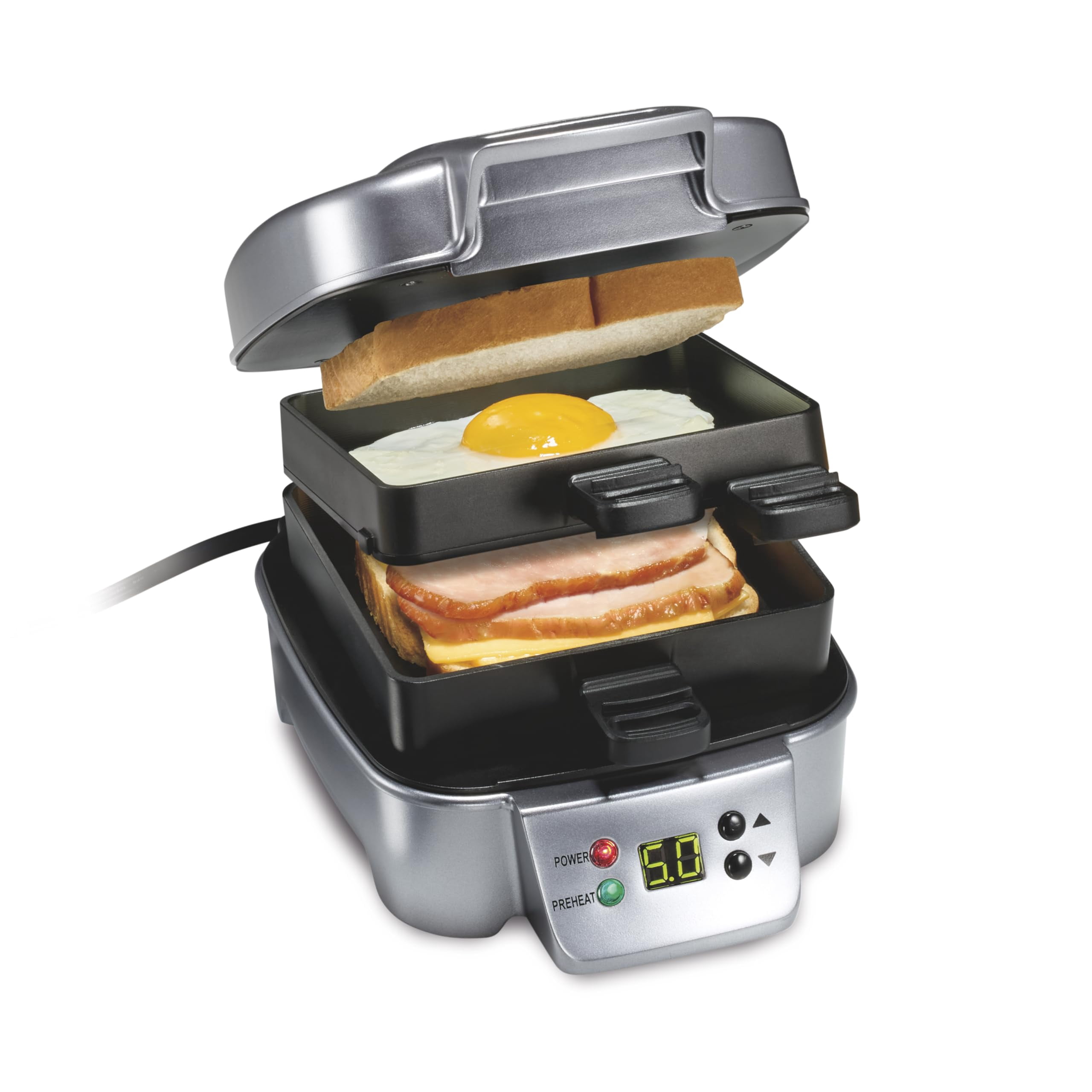 Hamilton Beach Breakfast Sandwich Maker with Count Down Timer