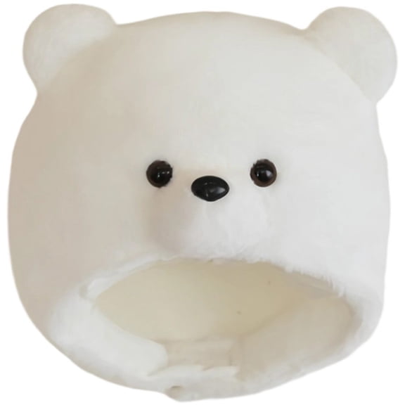 Jiibva Plush Polar Bear Hat Cap Warm Comfortable Beanies Hat Winter Warm Knitted Hat For Halloween Carnival