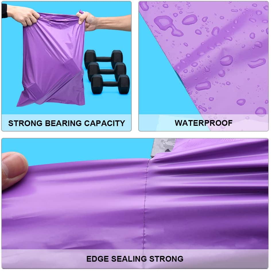 200 Poly Mailers 12x15.5 Shipping Bags Plastic Packaging Mailing Envelope Purple