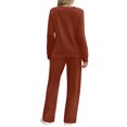 thumbnail image 6 of Women's Round Neck Sweatshirt Wide Leg Sweatpants Casual Suit Sportswear Set, for Winter Lounge and Sports Activities,Light Brown,2XL, 6 of 7