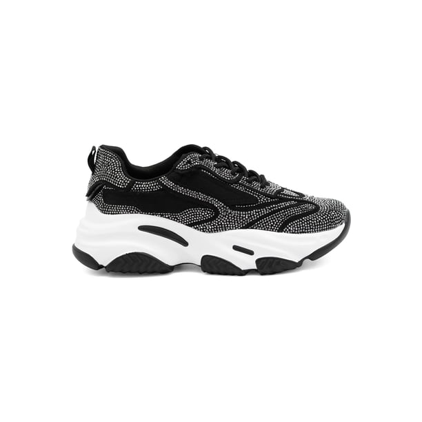 Tenis Sneakers con Brillo para Mujer Fancie Black