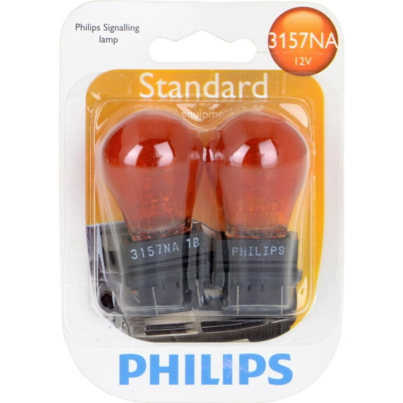 Philips Standard Miniature 3157Na, Amber, Push Type, Always Change In Pairs!
