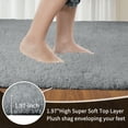 thumbnail image 3 of Solid Color Fluffy Rugs, Non-slip Soft Shaggy Floor Carpet Mats & Rugs for Room Decor, Washable Non-slip Modern Area Rug, Modern-style Decorative Carpets for Home Livingroom Bedroom, Light Gray, 3 of 10
