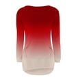 thumbnail image 5 of Gkeoshab Womens Christmas Sweatshirt Women's Ombre Color Plush Pullover Hoodie with Pocket, Gradient Dyed Sherpa Fleece Material for Trendy Soft Comfort and Warm Winter Daily Wear Red S, 5 of 5