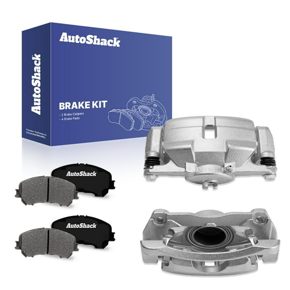 AutoShack Pair of 2 Front Brake Calipers and Ceramic Pads Set Replacement for 2014 2015 2018 2019 2020 Nissan Rogue 2017 2018 2019 2020 2021 2022 Rogue Sport 2.0L 2.5L AWD FWD BCPKG0896