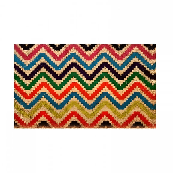 RLESO 2026 New Wavy Summer Welcome Mats Outdoor Coir Mats for Front Door Outdoor Natural Door Mats - Easy to Clean for Indoor Outdoor Entry Floor Washable Waterproof 16X24In
