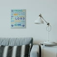 thumbnail image 2 of Stupell Industries Be Strong Religious Blue Orange Inspirational Word Design Canvas Wall Art by The Saturday Evening Post, 2 of 6