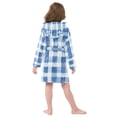 thumbnail image 7 of FORMRS Niños Bathrobe Unisex Hooded Robe Soft Plush Pajamas Sleepwear, Size 2-3T, Blue Plain, 7 of 7