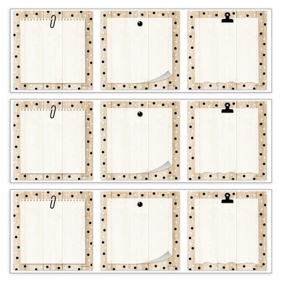 Creative Teaching Press Core Decor Polka Dots on Wood 3" Designer Cut-Outs, 36 Per Pack, 3 Packs