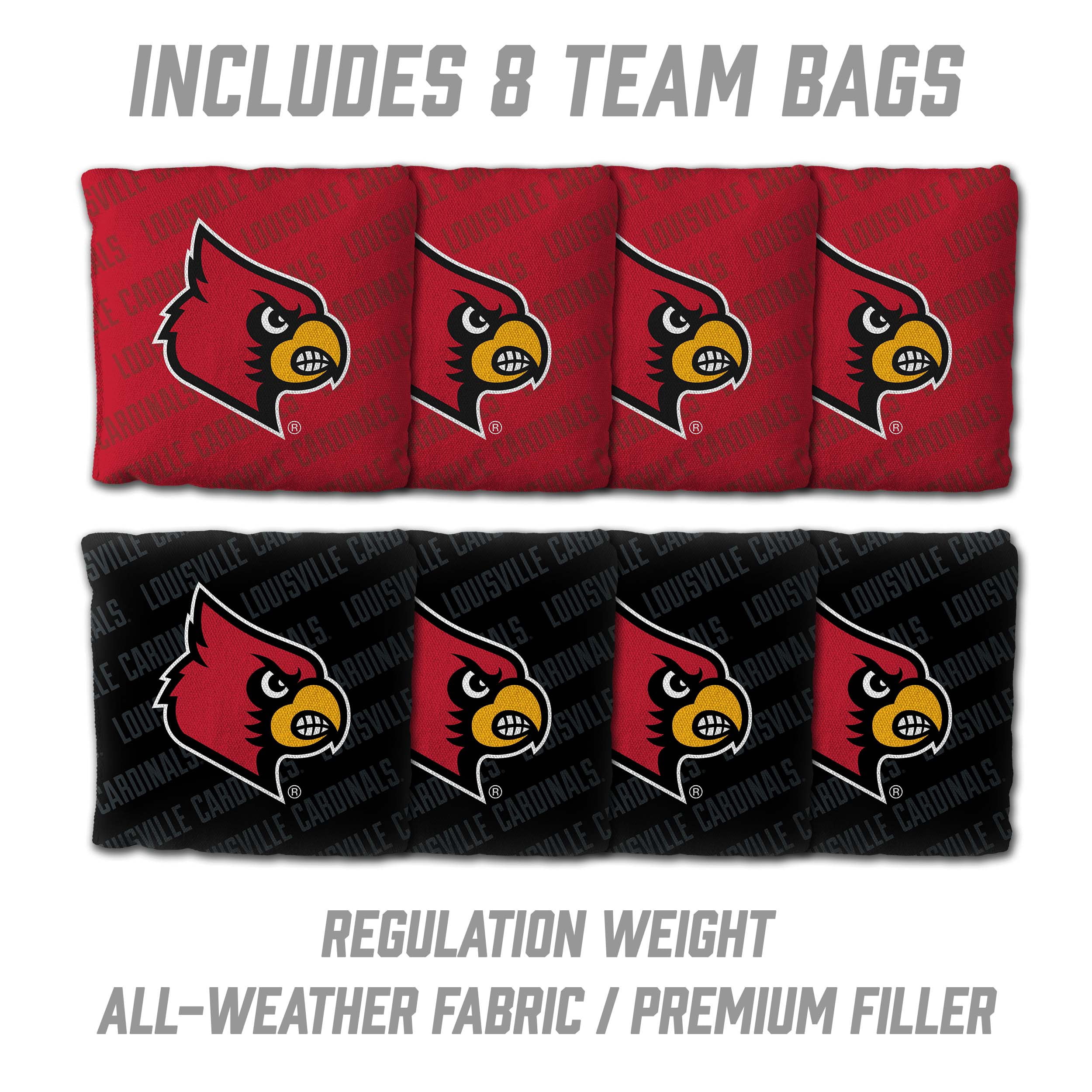 YouTheFan NCAA Louisville Cardinals 2x4 Slogan Series Cornhole