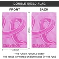 thumbnail image 2 of Breast Cancer Garden Flag Double Sided Winter Breast Cancer Pink Flag Outdoors 12.5 X18 Inch Decorative Garden Flag, 2 of 4