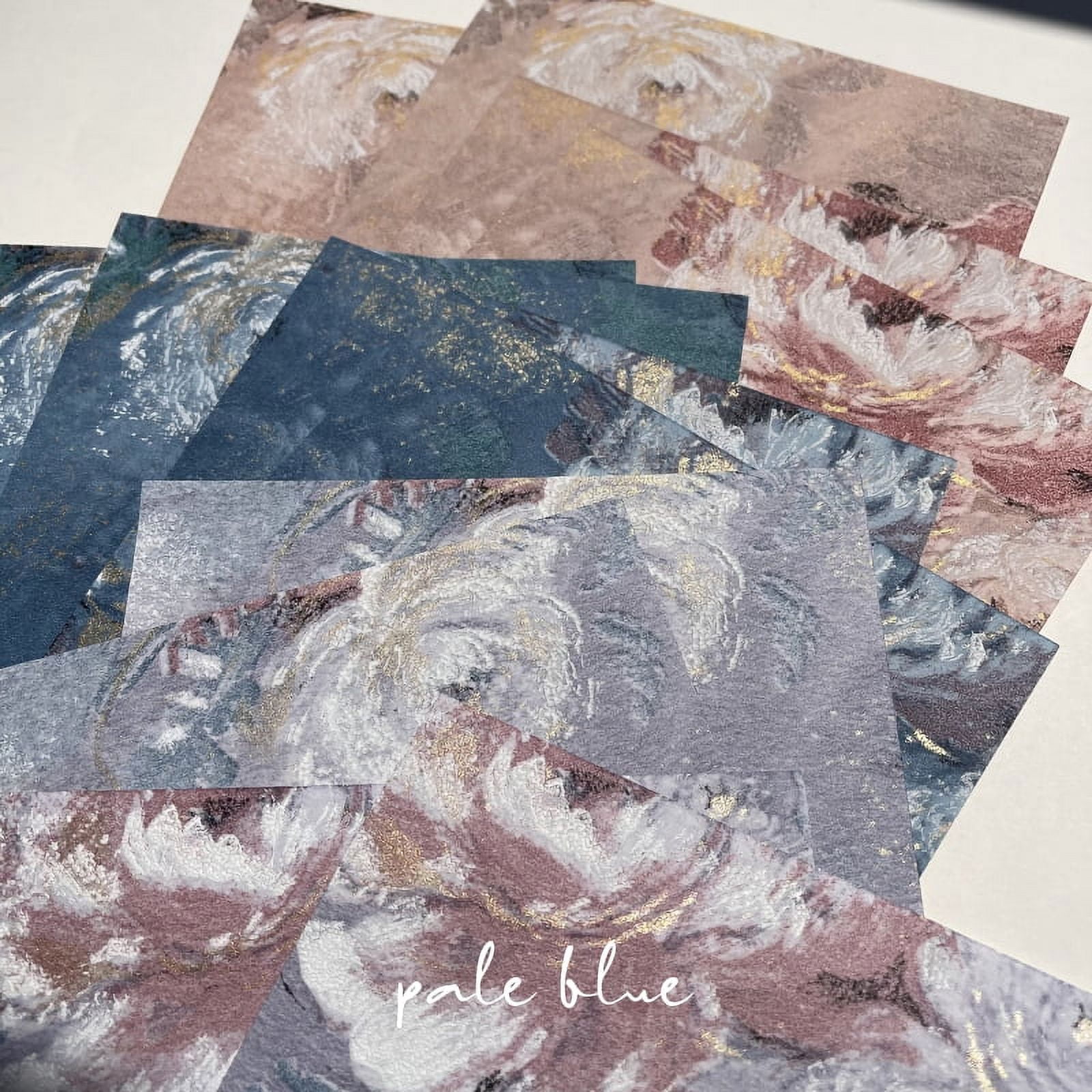 15 Sheets Oil Painting Style Background Paper - A5 Size Junk Journal and Scrapbook DIY Material