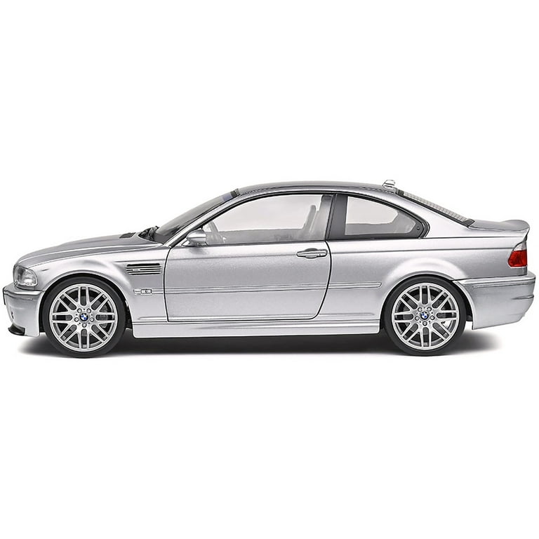 Diecast 2003 BMW M3 E46 CSL Silver Metallic 1/18 Diecast