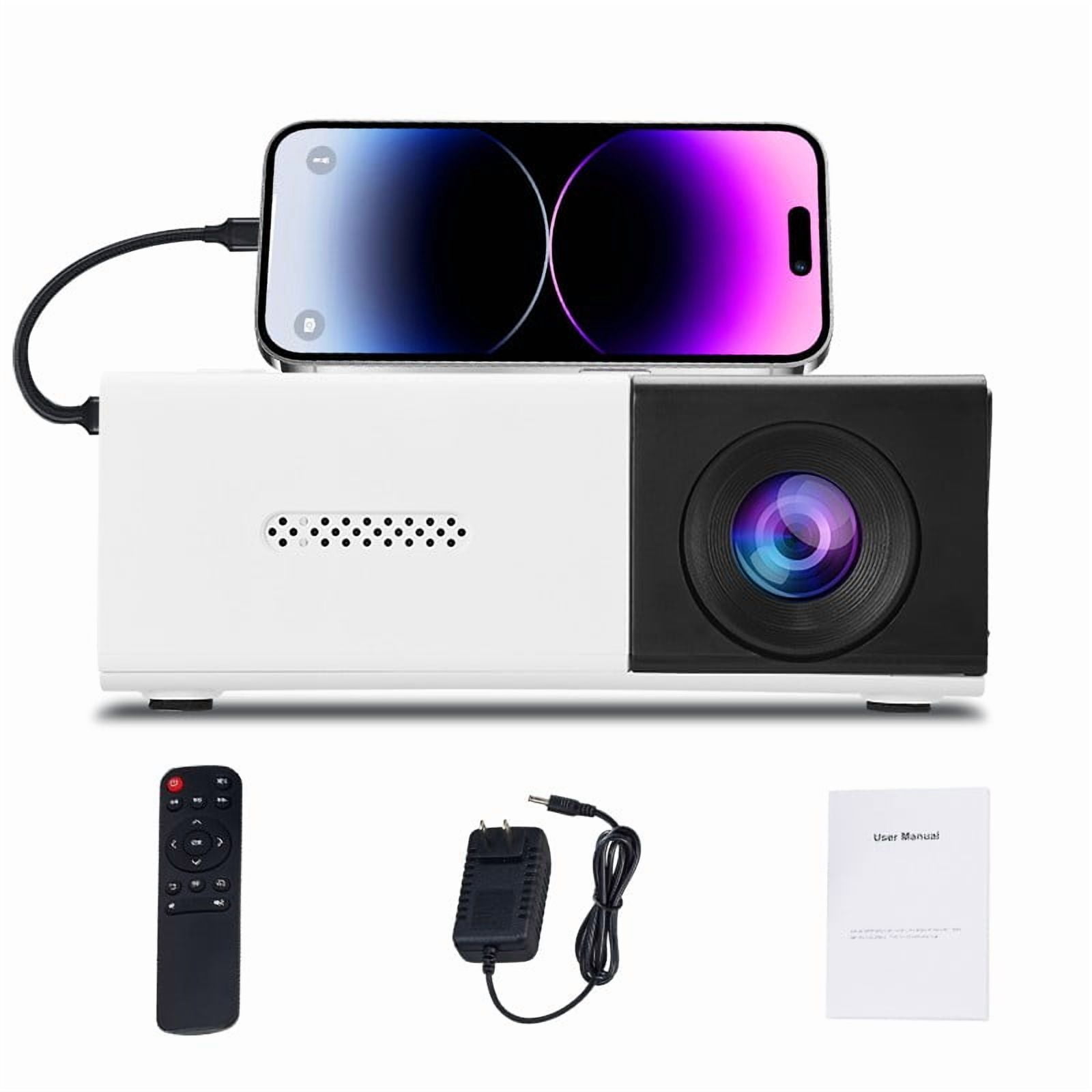 Nkmbld Smart Projector with WiFi and Bluetooth, Mini Portable Automatic Projector Outdoor/Indoor Movie Projector Compatible with HDMI/USB/iOS/Android/Windows